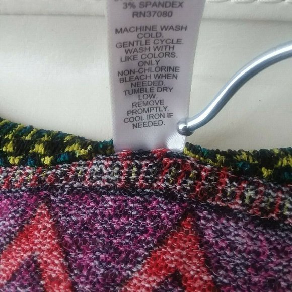 IT'S Multicolor Purple Red Black Boho Aztec Tunic Top Shirt Women Plus Size 1X - Picture 11 of 13